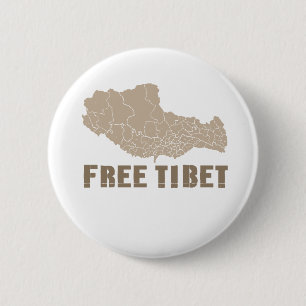 VRIJE TIBET / TIBETAN VRIJHEID RONDE BUTTON 5,7 CM