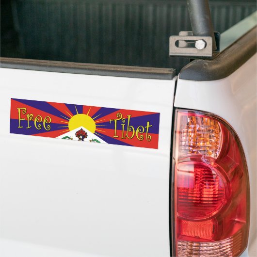 Vrije Tibetaanse Bumpersticker (Op Truck)