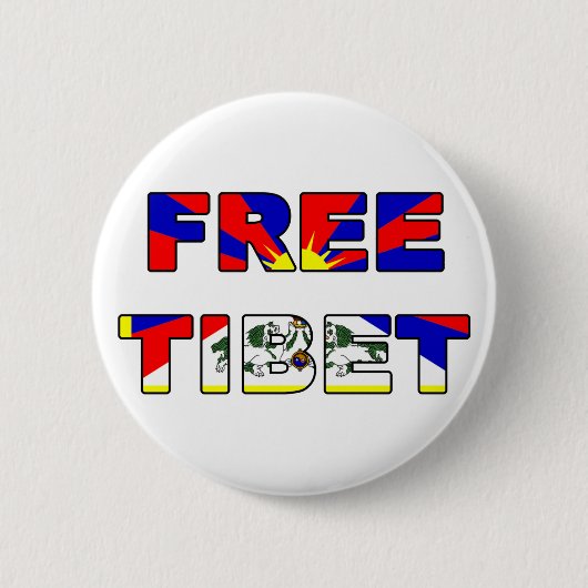 Vrije Tibetaanse Button (Voorkant)