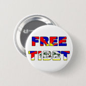 Vrije Tibetaanse Button (Voorkant /achterkant)