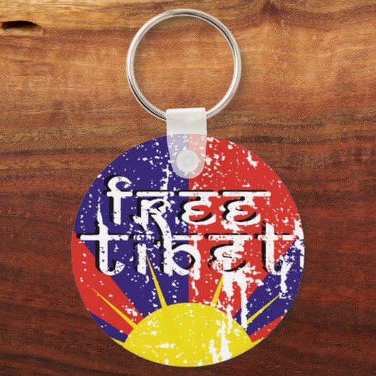 Vrije Tibetaanse Stickers Sleutelhanger (Voorkant)