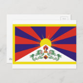 Vrije Tibetaanse vlag Briefkaart (Voorkant / Achterkant)