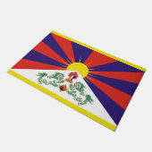 Vrije Tibetaanse vlag Deurmat (Schuin)