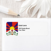 Vrije Tibetaanse vlag Etiket (Insitu)