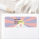 Vrije Tibetaanse vlag Etiket (Insitu)