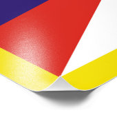 Vrije Tibetaanse vlag Foto Afdruk (Hoek)