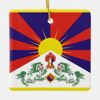 Vrije Tibetaanse vlag Keramisch Ornament