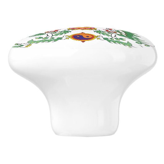 Vrije Tibetaanse vlag Keramische Knop (Zijkant)