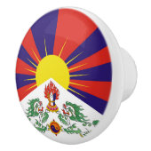 Vrije Tibetaanse vlag Keramische Knop (Rechts)