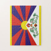 Vrije Tibetaanse vlag Legpuzzel (Verticaal)