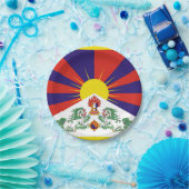 Vrije Tibetaanse vlag Papieren Bordje (Feest)