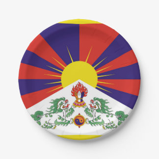 Vrije Tibetaanse vlag Papieren Bordje