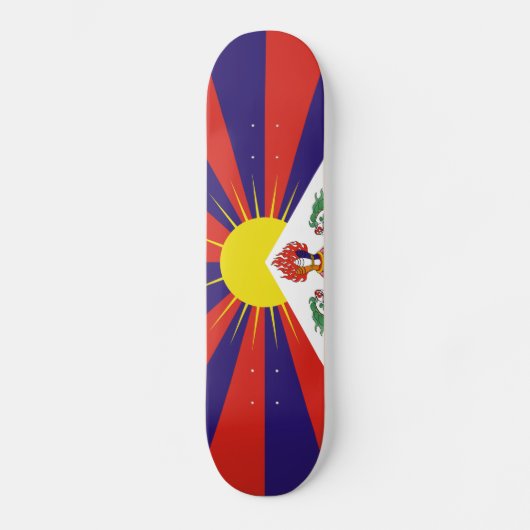 Vrije Tibetaanse vlag Persoonlijk Skateboard (Voorkant)