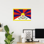 Vrije Tibetaanse vlag Poster (Thuiskantoor)