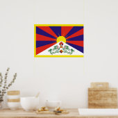 Vrije Tibetaanse vlag Poster (Keuken)