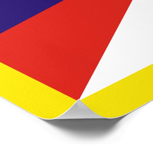 Vrije Tibetaanse vlag Poster (Hoek)