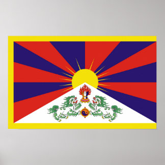 Vrije Tibetaanse vlag Poster