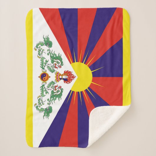 Vrije Tibetaanse vlag Sherpa Deken (Voorkant)