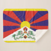 Vrije Tibetaanse vlag Sherpa Deken (Voorkant (horizontaal))