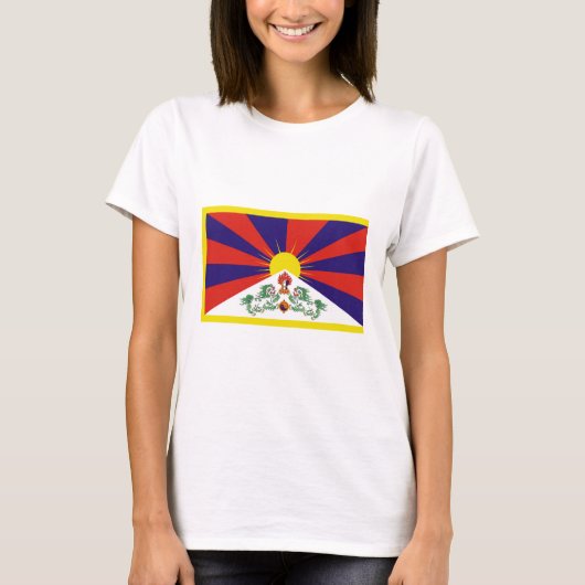 Vrije Tibetaanse vlag T-shirt (Voorkant)