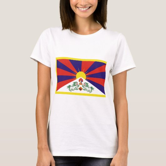Vrije Tibetaanse vlag T-shirt (Voorkant)