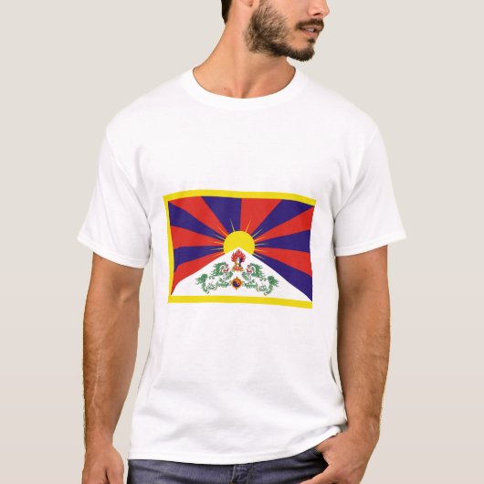 Vrije Tibetaanse vlag T-shirt (Voorkant)