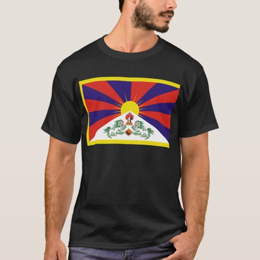 Vrije Tibetaanse vlag T-shirt (Voorkant)