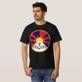 Vrije Tibetaanse vlag - Tibetaans boeddhistische b T-shirt (Voorkant volledig)