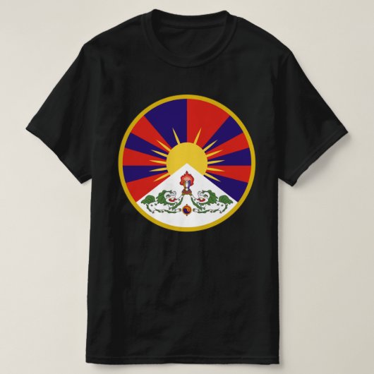 Vrije Tibetaanse vlag - Tibetaans boeddhistische b T-shirt (Design voorkant)