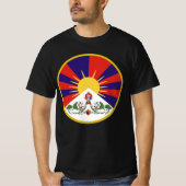Vrije Tibetaanse vlag - Tibetaans boeddhistische b T-shirt (Voorkant)
