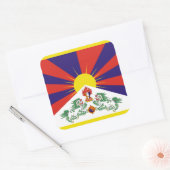 Vrije Tibetaanse vlag Vierkante Sticker (Envelop)