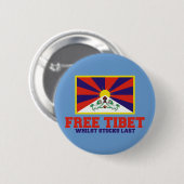 Vrije Tibetaanse vlek Ronde Button 5,7 Cm (Voorkant /achterkant)