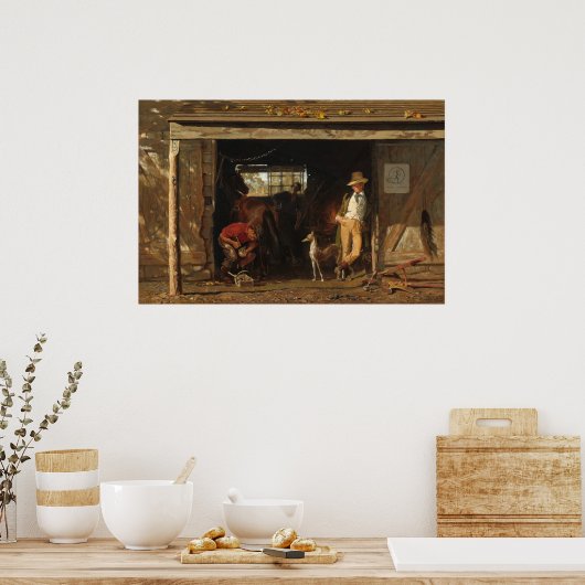 Vrije tijd en arbeid - Frank Mayer Fine Art Poster (Keuken)