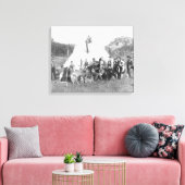 Vrije tijd in Camp voor Engineer Corps Canvas Afdruk (Insitu (Woonkamer))