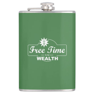 Vrije Tijd Is Mijn Rijkdom Heupfles