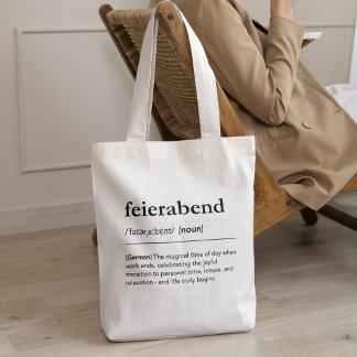 Vrije tijd na het werk Definitie Duits Woord Ontsp Tote Bag