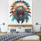 Vrije tradities herboren in onze harten canvas afdruk (Insitu (Slaapkamer))