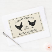 Vrije uitloop boerderij verse eieren rustieke kipp rechthoekige sticker (Envelop)