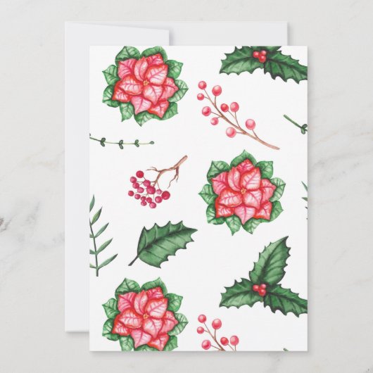 Vrije uitnodiging voor kerstfeestdagen (Achterkant)