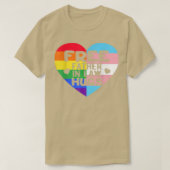 Vrije vader in de rechtszaal hugs Cute Flag Heart  T-shirt (Design voorkant)