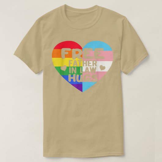 Vrije vader in de rechtszaal hugs Cute Flag Heart  T-shirt (Design voorkant)