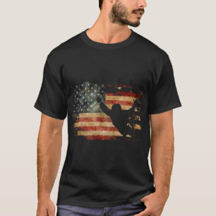 Vrije val parachutespringen VS vlag patriottische  T-shirt