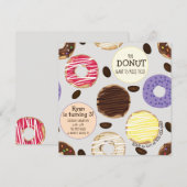 Vrije verjaardag uitnodiging - Donuts Kinderen Bir (Voorkant / Achterkant)