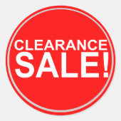 Vrije verkoop ronde stickers (Voorkant)