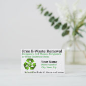 Vrije verwijdering van e-afval visitekaartje (Staand voorkant)