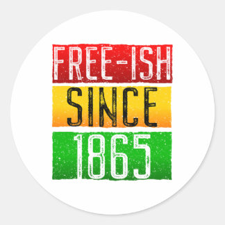 Vrije vis sinds 1865 juni 1965 Zwarte-geschiedenis Ronde Sticker