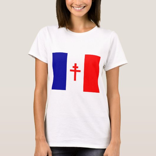 Vrije vlag Franse strijdkrachten T-shirt (Voorkant)