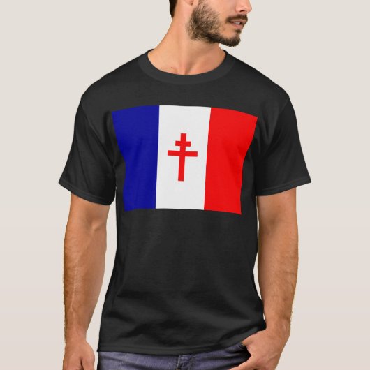 Vrije vlag Franse strijdkrachten T-shirt (Voorkant)