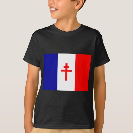 Vrije vlag Franse strijdkrachten T-shirt (Voorkant)