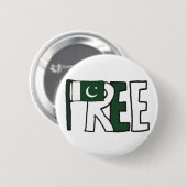 Vrije vlag Pakistan Ronde Button 5,7 Cm (Voorkant /achterkant)